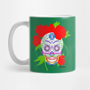 white calavera in catrina disguise ecopop Mug